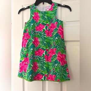 Tommy Bahama Children's Pink & Green Tropical Dress Sz 6 NWOT